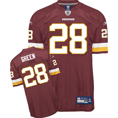Men's Authentic Darrell Green Reebok Jersey Burgundy Red Home - #28 Throwback NFL Washington Redskins